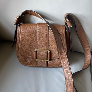 michael kors Maxine Brown Pebble Saddle Bag